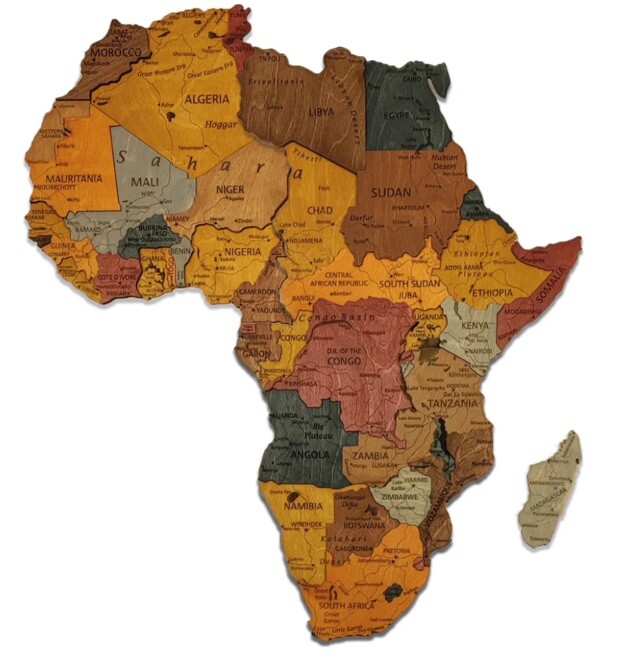 Africa map showing RHS coverage